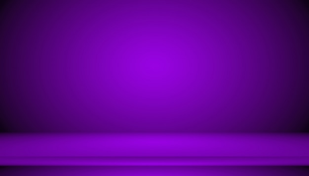 Studio background concept - dark gradient purple studio room background for product