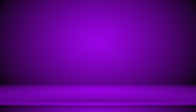 Studio Background Concept - Dark Gradient purple studio room background for product.