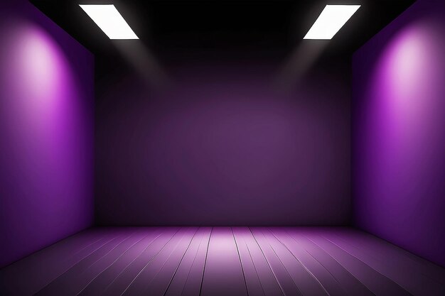 Studio background concept dark gradient purple studio room background for product