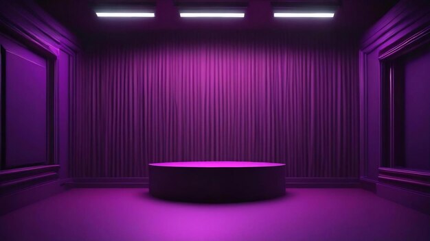 Studio background concept dark gradient purple studio room background for product