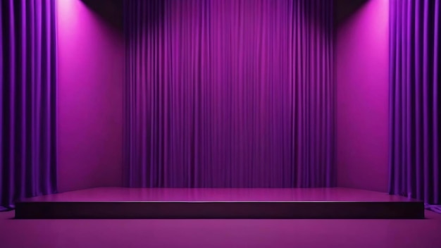 Studio background concept dark gradient purple studio room background for product