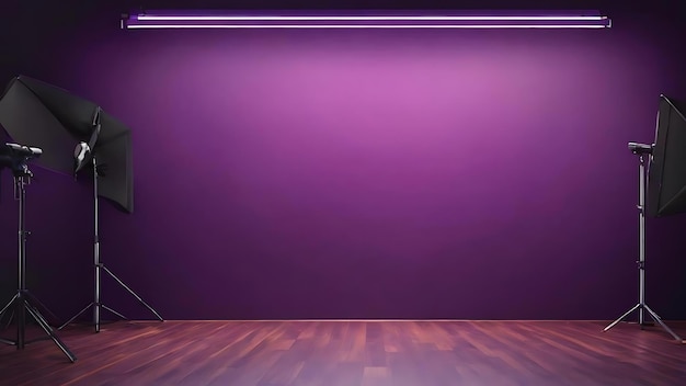 Studio background concept dark gradient purple studio room background for product