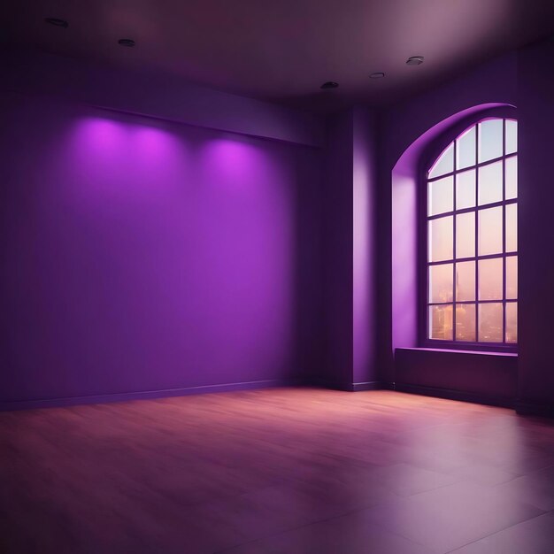 Studio background concept dark gradient purple studio room background for product