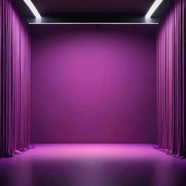 Studio background concept dark gradient purple studio room background for product