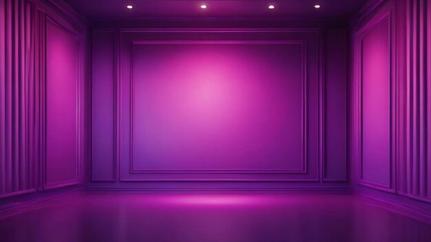 Studio background concept dark gradient purple studio room background for product