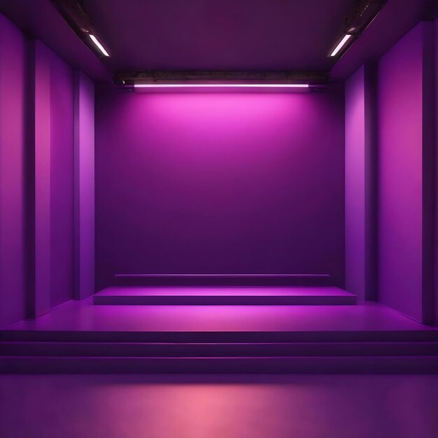 Studio background concept dark gradient purple studio room background for product