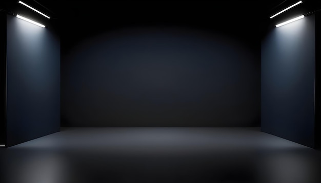 studio background featuring a deep dark black color gradient transitions for added depth