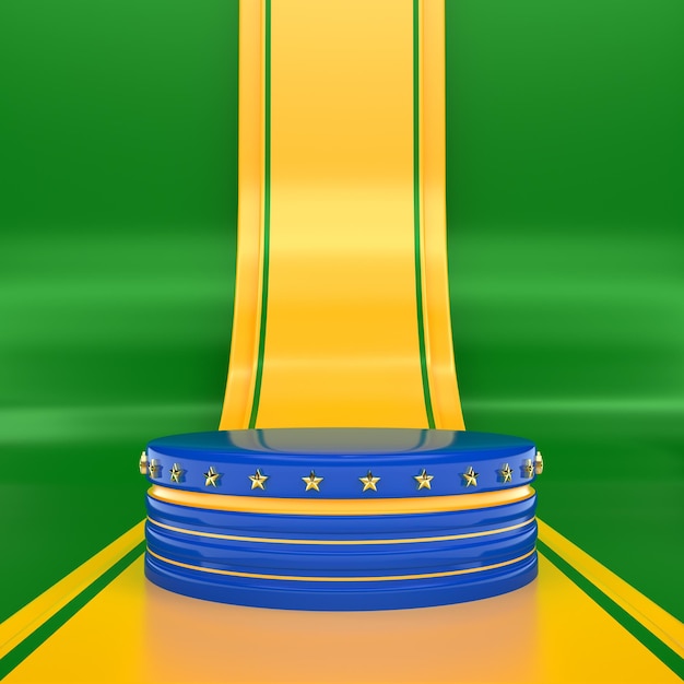 Studio brazilian week 3d render voor marketingcampagne sjabloon
