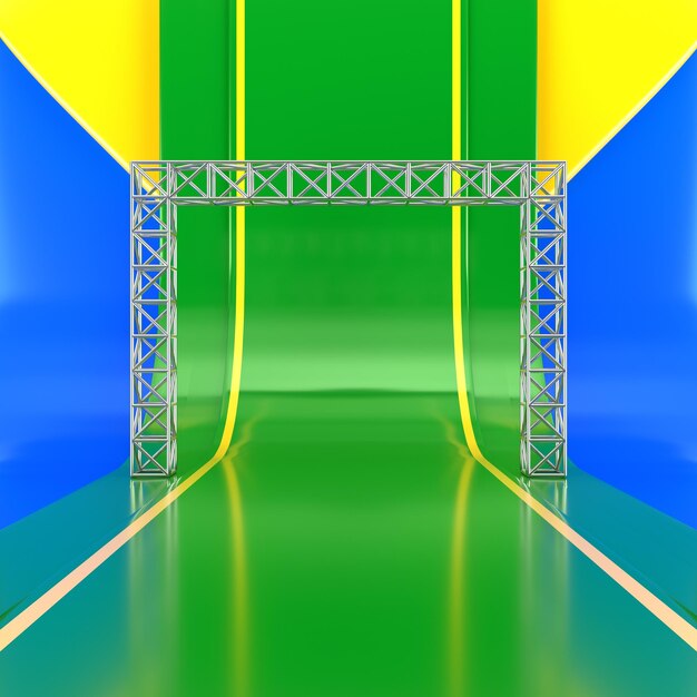 Studio brazilian week 3d render voor marketingcampagne sjabloon