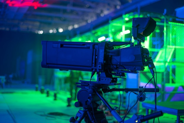 Foto la telecamera dello studio al concerto