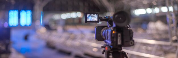 Foto telecamera da studio al concerto