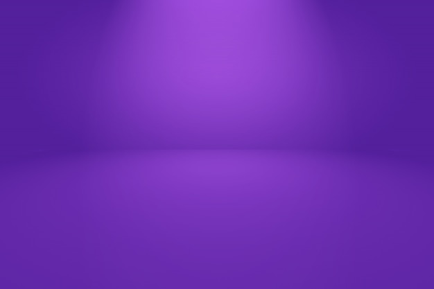 Концепция студии - предпосылка комнаты студии абстрактного пустого светлого градиента фиолетовая для продукта.