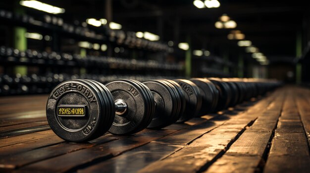 Photo studio dumbbell sets for gym