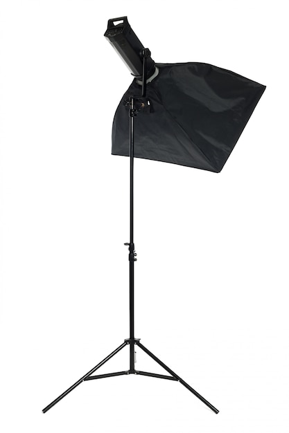 Foto illuminazione dello studio isolata on white