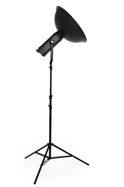 Foto illuminazione dello studio isolata on white