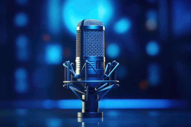 Studio microphone for podcast or radio broadcast