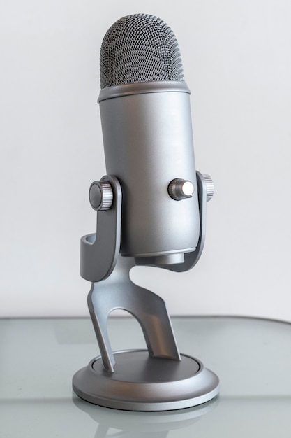 Studio microphone for recording a podcast