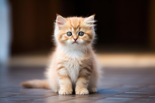 Foto studio opname van een kat op een levendige achtergrond