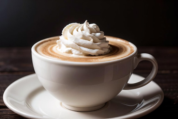 Photo studio photo of the cup of coffee