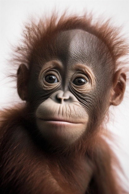 studio photo of an orangutan