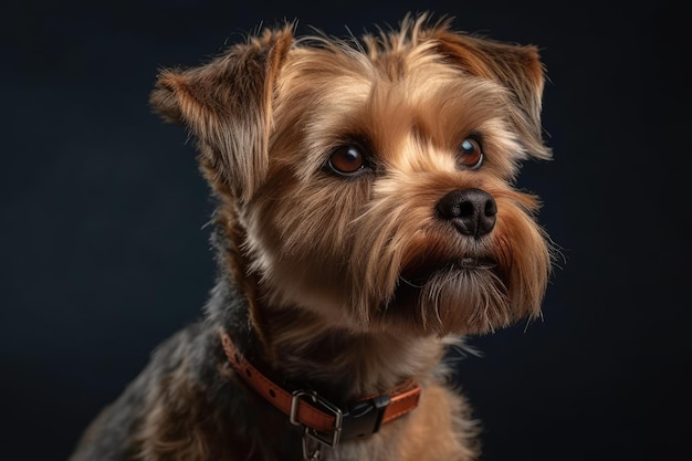 Photo studio photograph of a dog with an isolated background