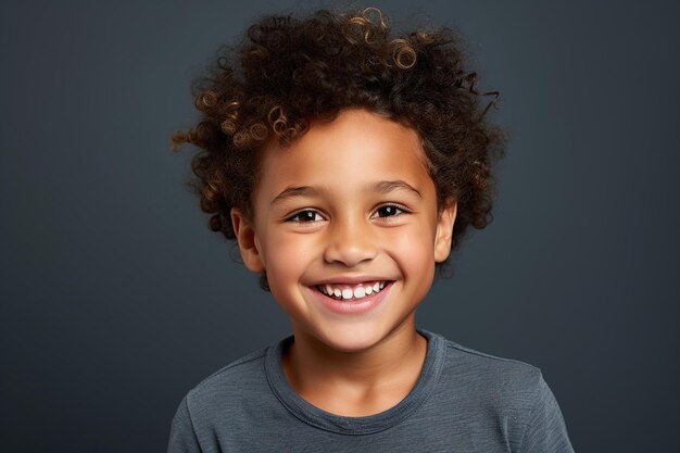 A Studio Portrait of an Adorable Mixed Child