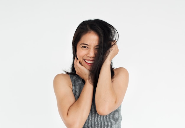 Studio portrait of an Asian woman