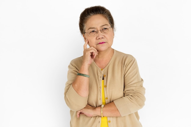 Studio portrait of an Asian woman