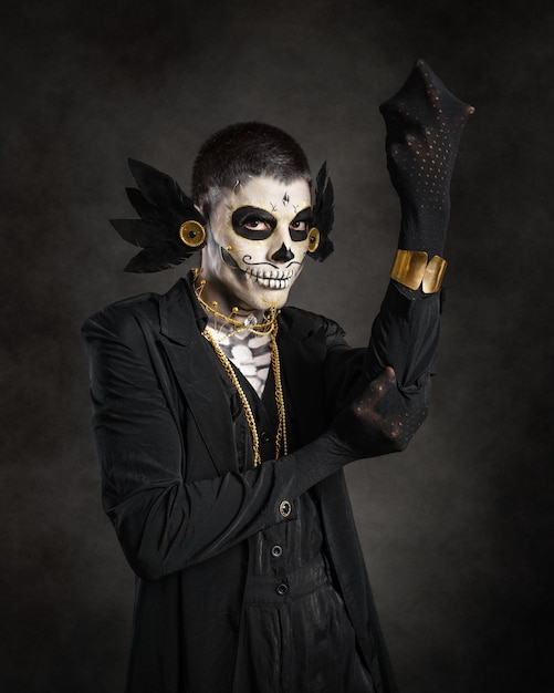 Studio portrait of catrin Day of the dead celebration