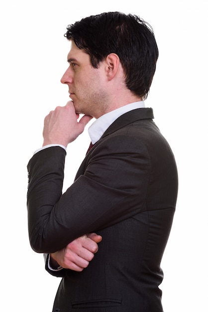 Studio Portrait Of Caucasian Businessman