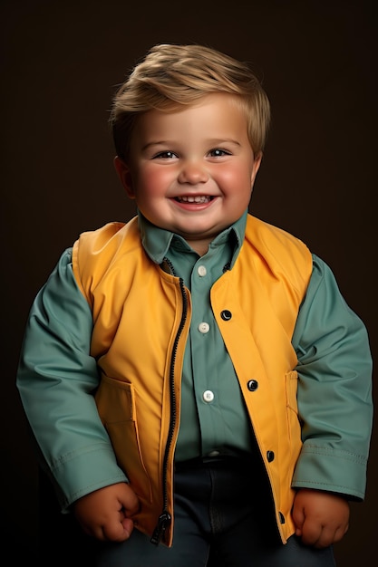 Studio portrait of a chubby or overweight child