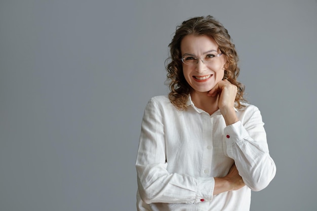 Studio Portrait of Mature Woman