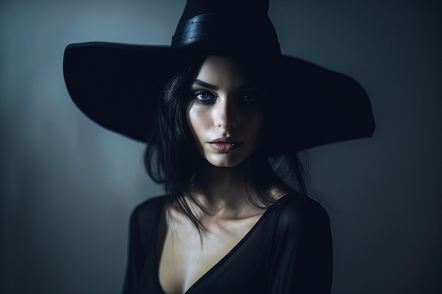 studio portrait of a witch