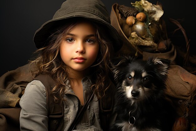 Studio portrait With the use of props