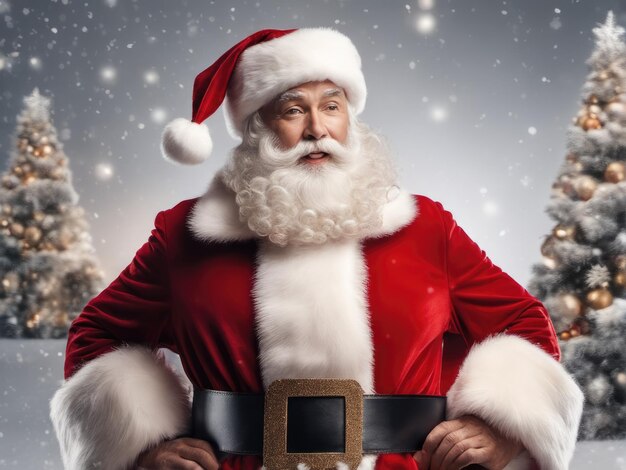 Studio professionele foto van Santa Claus op witte achtergrond