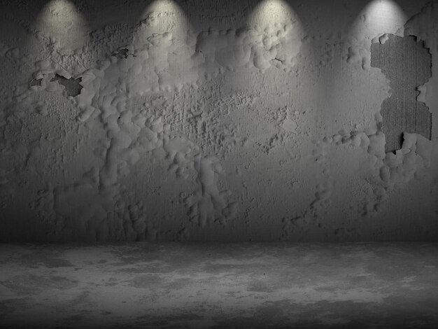 Studio room background with concrete wall