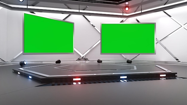 Studio imposta sfondo 2267_3d tv virtuale studio news_studio sfondo