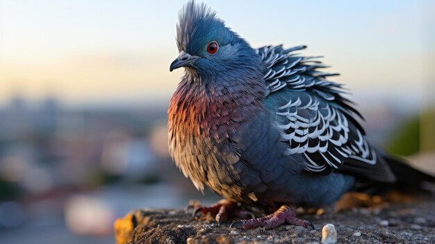 Studio Shot of Isolated Budgerigar on White