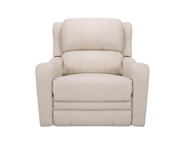 Studio shot of a leather white armchair isolated