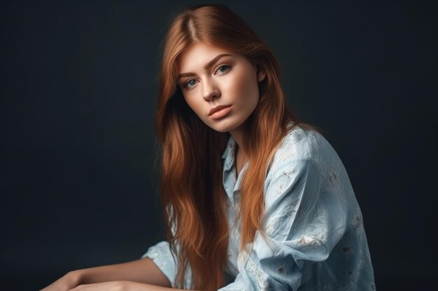 Studio shot van een mooie jonge vrouw die zich voordeed in casual zomerkleding