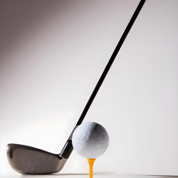 Foto studio shot van golfbal en club