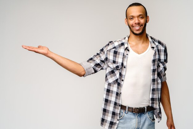 Studio shot of young handsome man