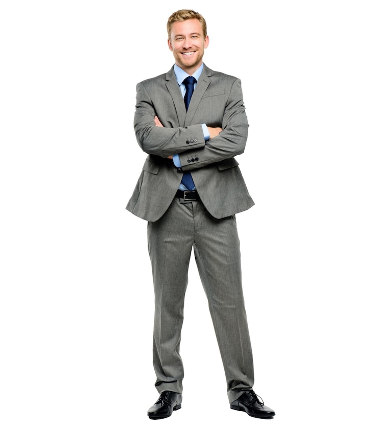 Photo studio smile and portrait of businessman with arms crossed for career ambition and confidence law firm male person and lawyer with pride for legal job corporate and company on white background