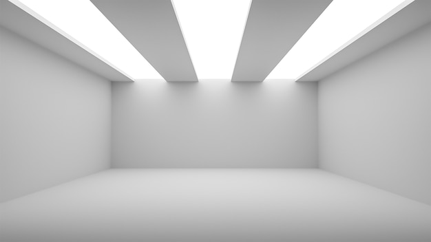 Photo studio white room background with spotlight