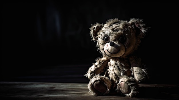 A stuffed animal that is sitting on a table