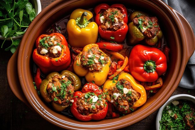 Photo stuffed bell pepper bites