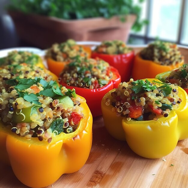 Photo stuffed bell pepper bites