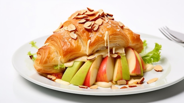 Stuffed Croissant with Apple and Nuts Recipe