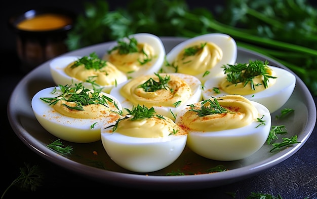 stuffed eggs with mayonnaise