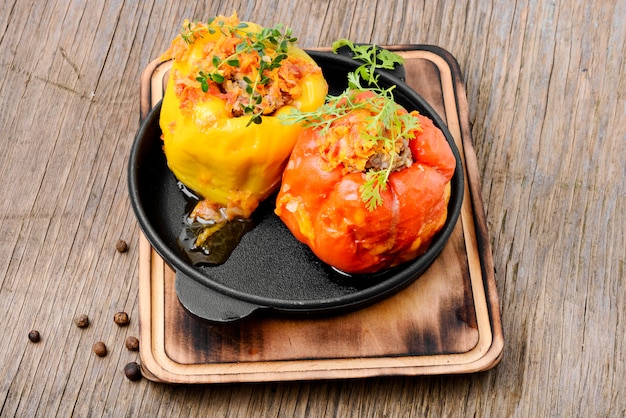 Stuffed pepper with meat